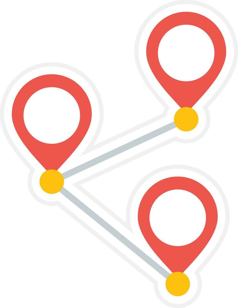 Route Map Vector Icon