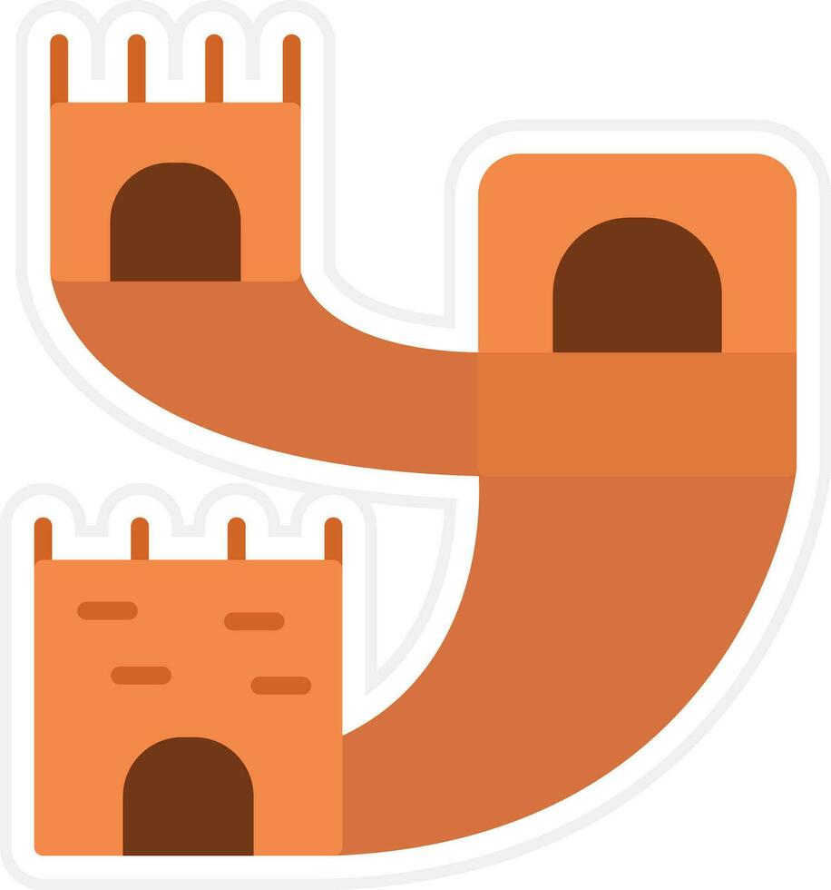 Great Wall Of China Vector Icon