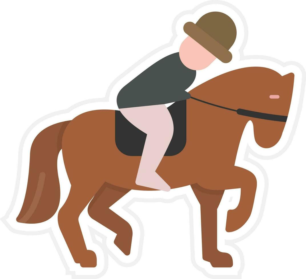 caballo jinete vector icono