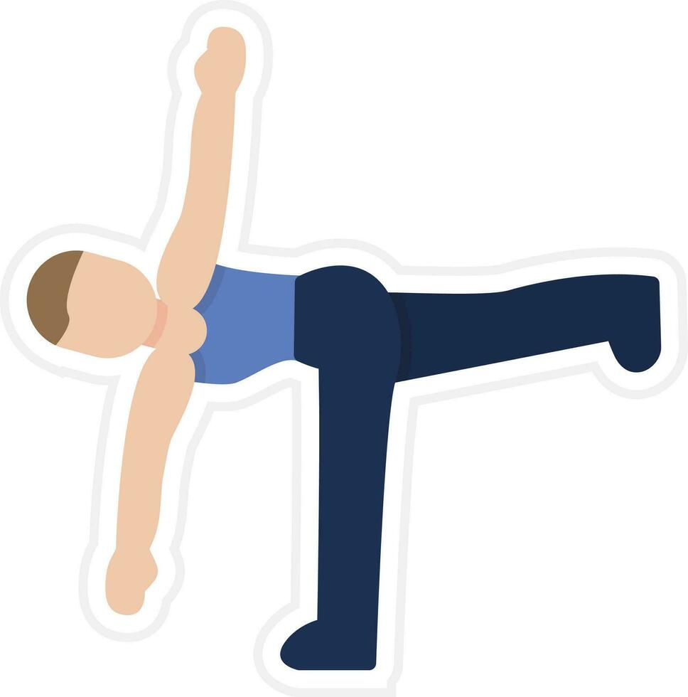 Half Moon Pose Vector Icon