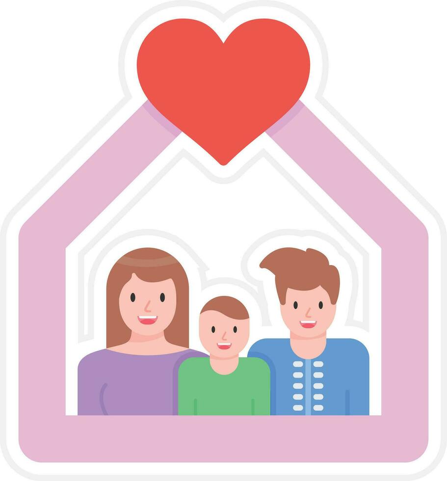 familia hogar vector icono