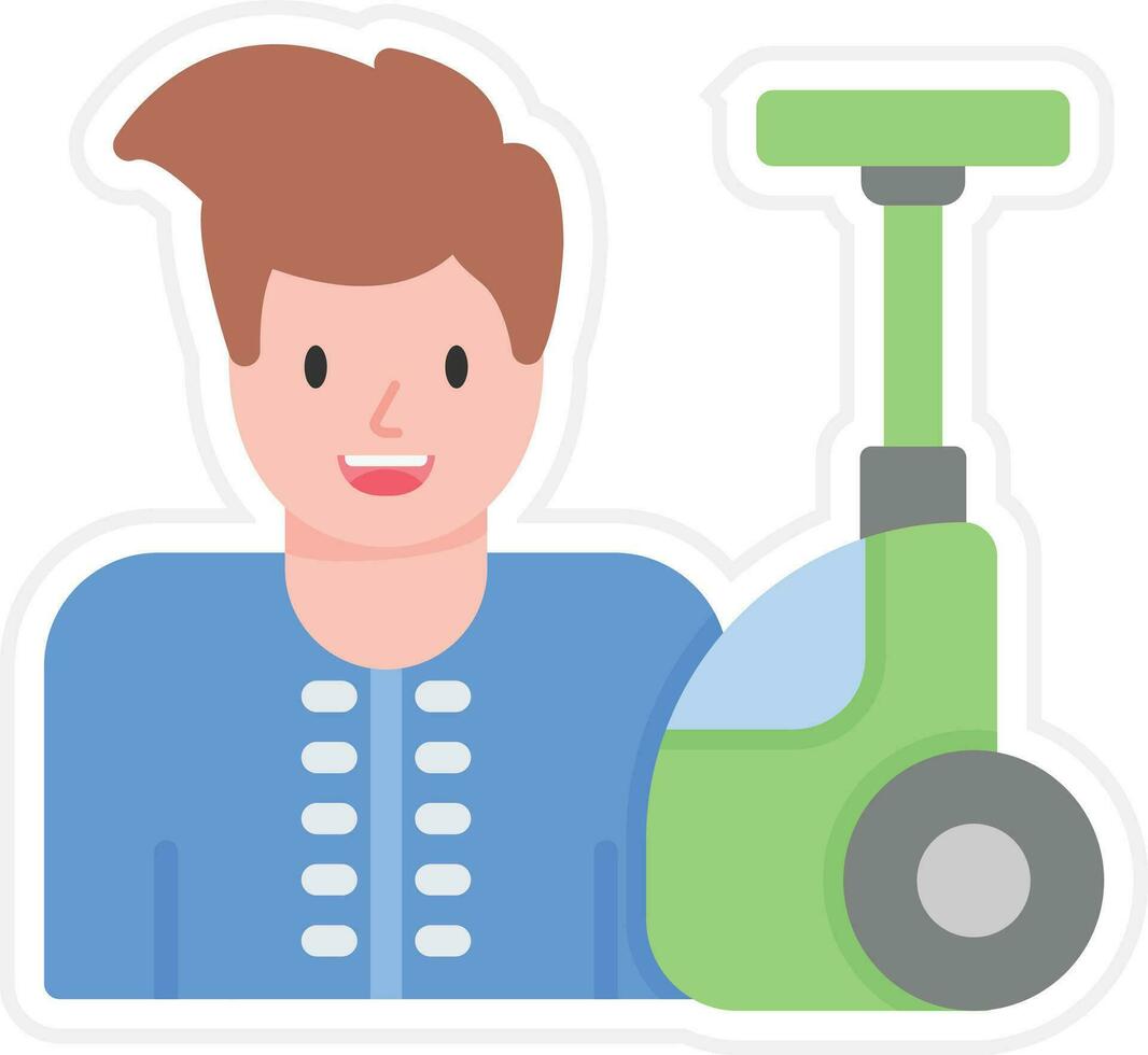 hombre haciendo vacío vector icono