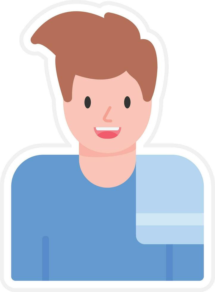 Man hanging Towel Vector Icon