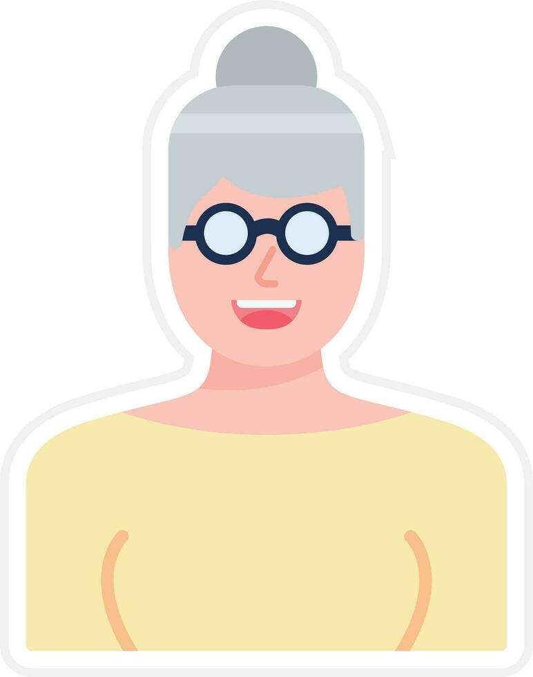 Old Woman Vector Icon