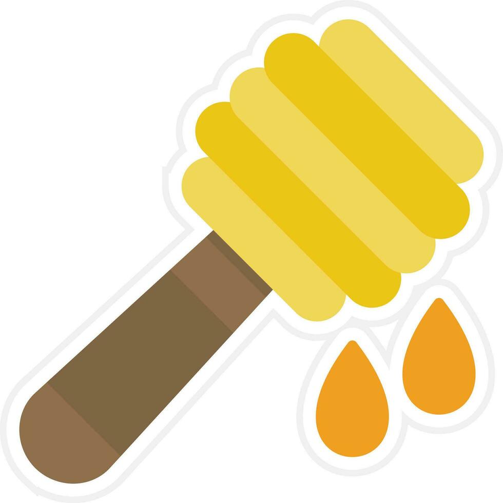 Honey Dipper Vector Icon