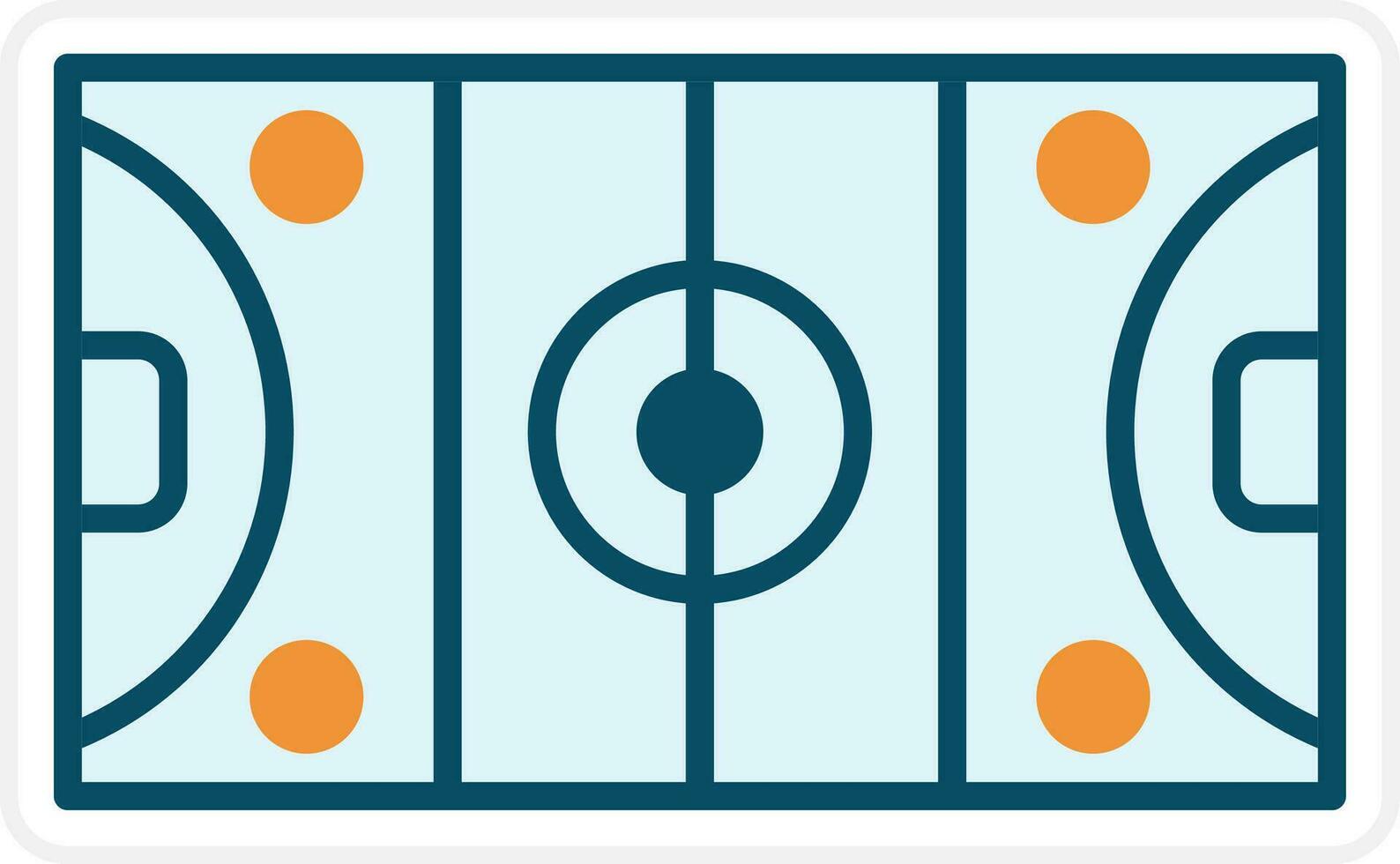 hockey campo vector icono