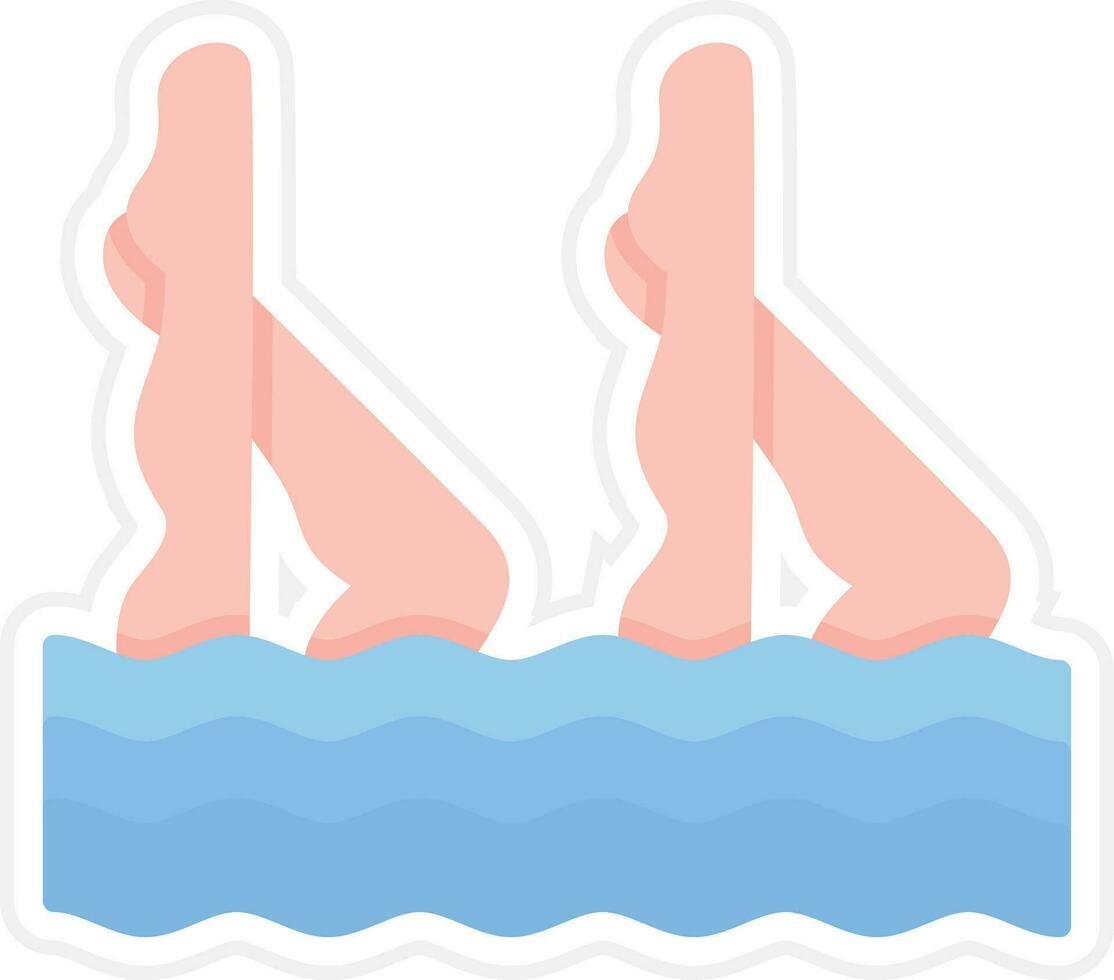 Synchronised Swimming Vector Icon