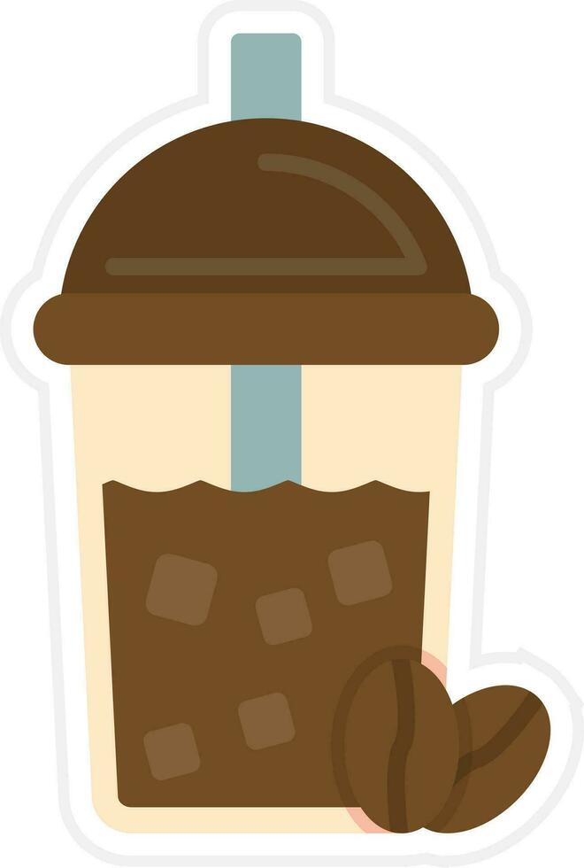 icono de vector de café helado