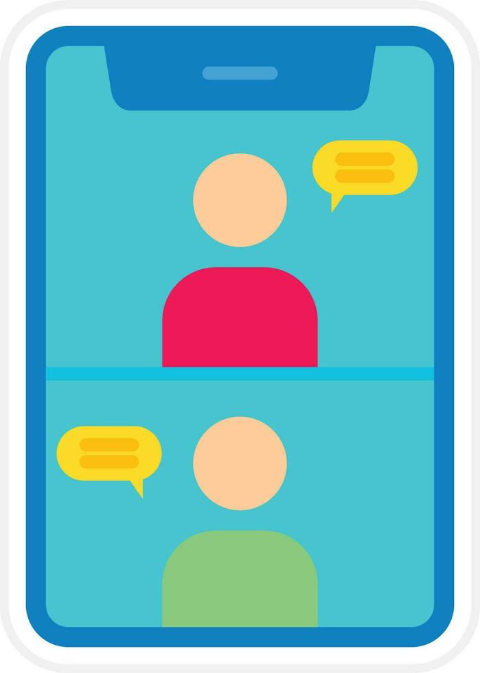 Smartphone Meeting Vector Icon