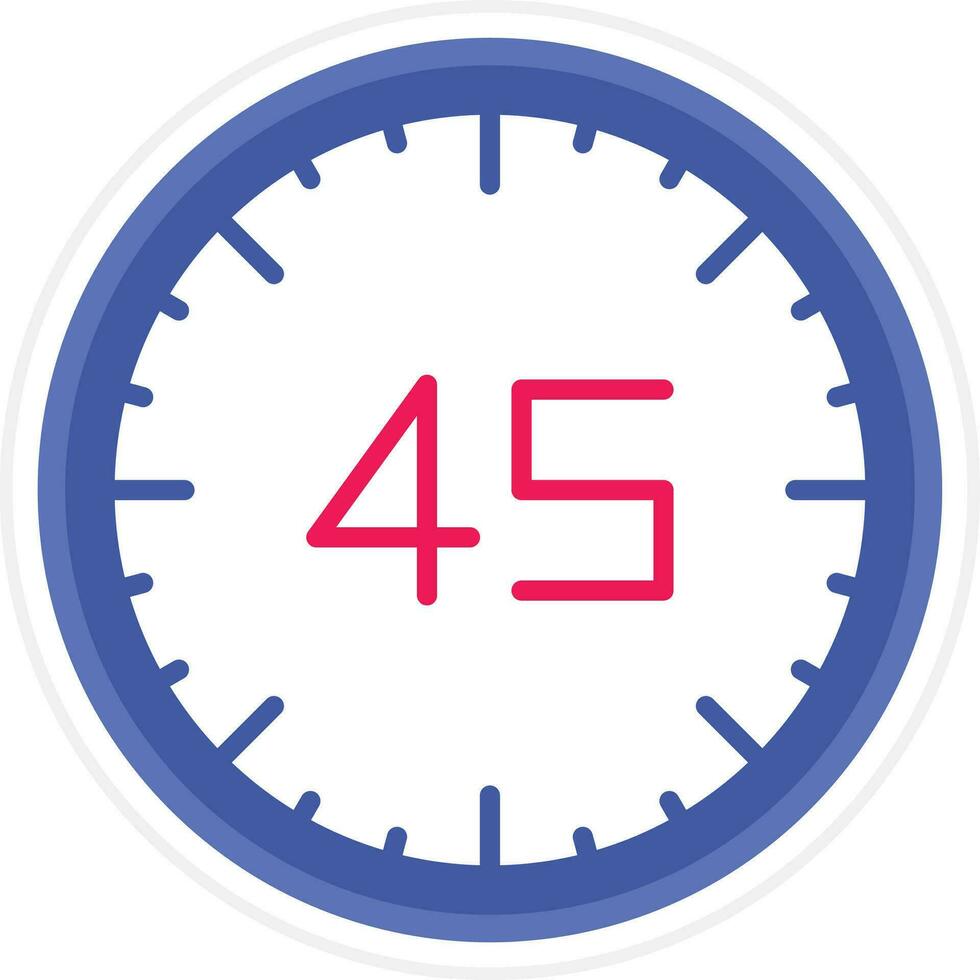 icono de vector de 45 minutos