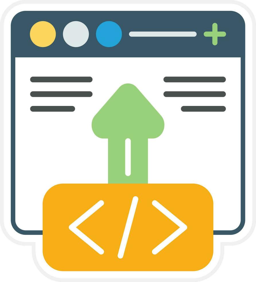 icono de vector de implementación de código