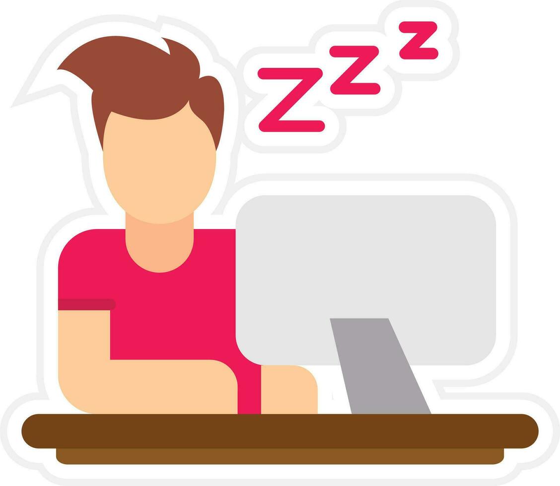 Lazy Work Vector Icon
