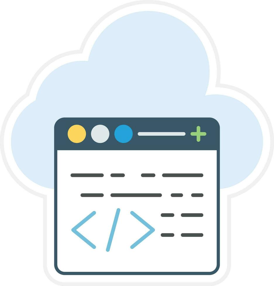 Cloud Coding Vector Icon