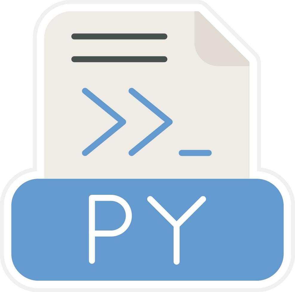 icono de vector de archivo de Python