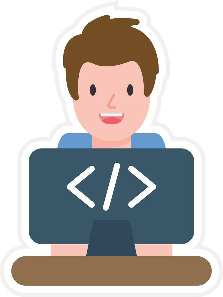 icono de vector de programador