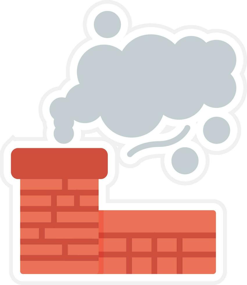 Chimney Pollution Vector Icon