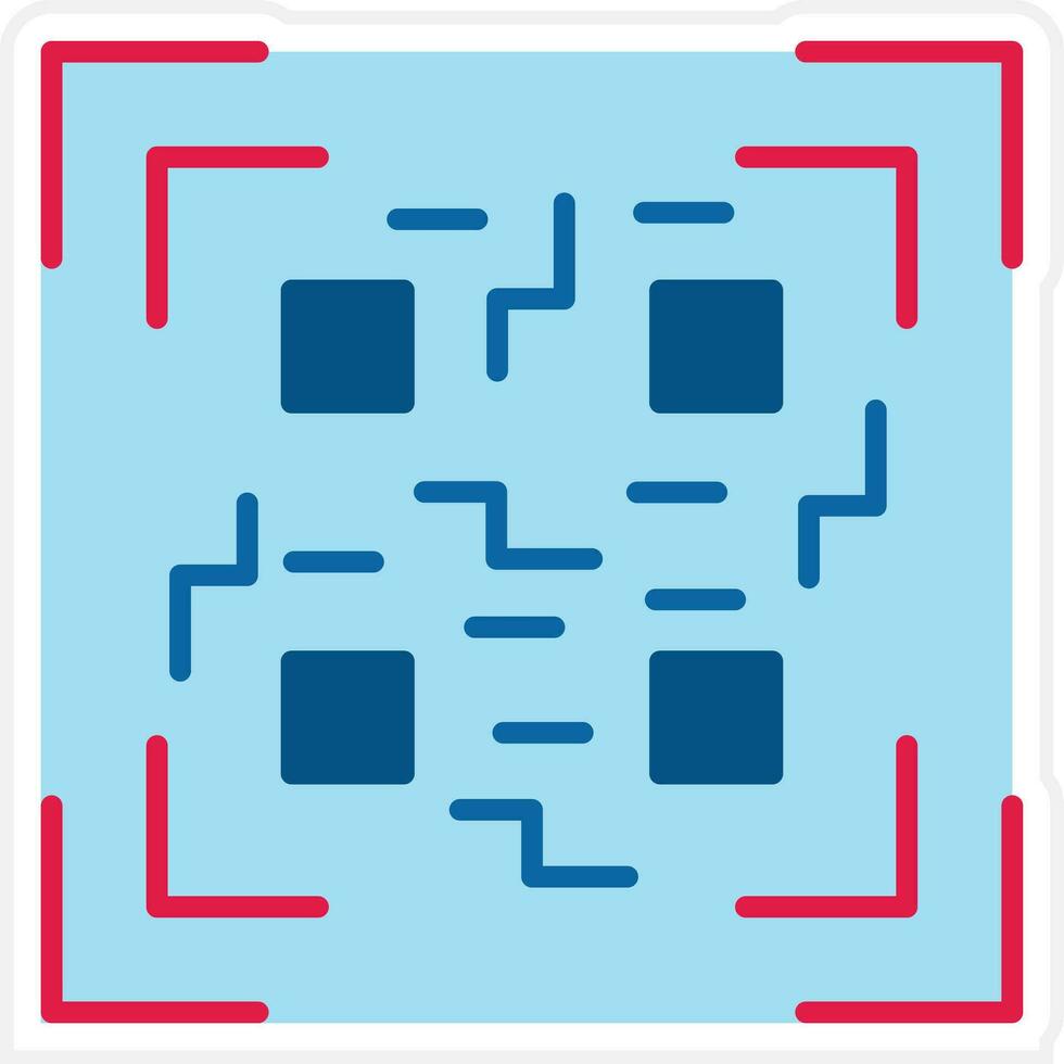 icono de vector de escaneo de código qr