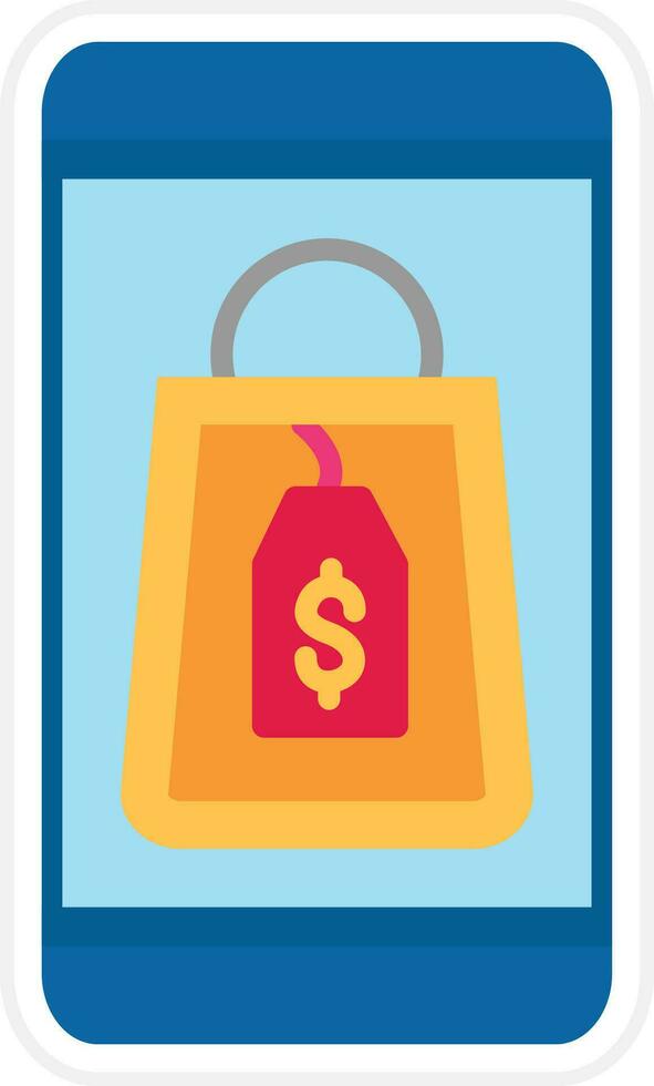 Mobile Shopping Vector Icon