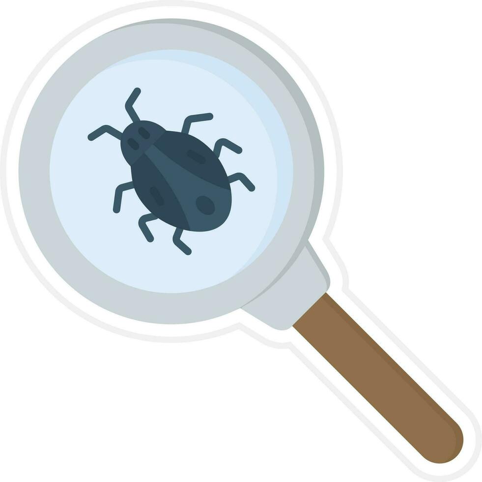 Bug Search Vector Icon