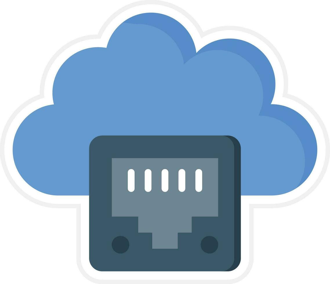 Cloud Ethernet Vector Icon