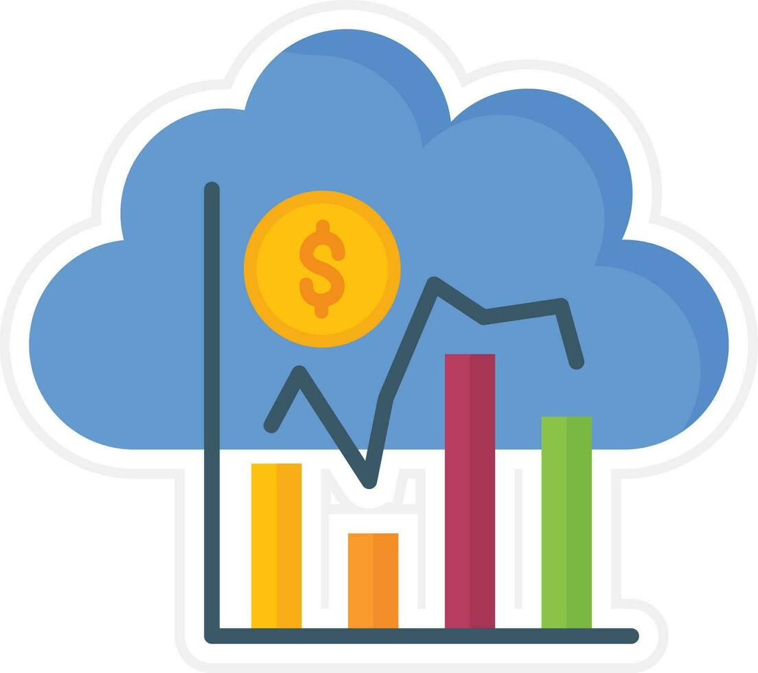 Cloud Statistics Vector Icon