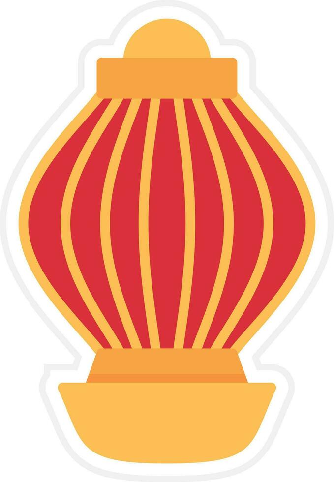 Red Paper Lantern Vector Icon