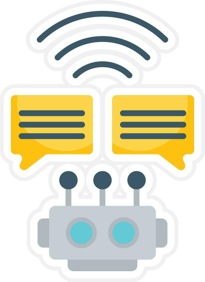 Smart Chat Bot Vector Icon
