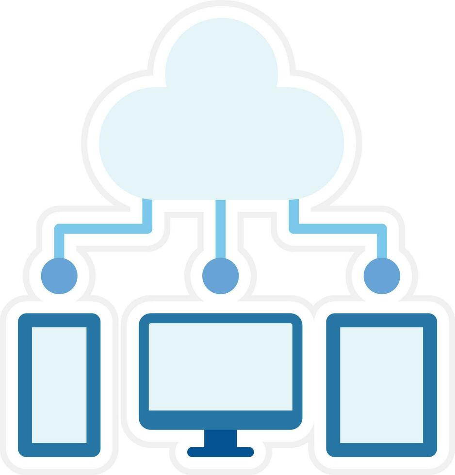 icono de vector de computación en la nube