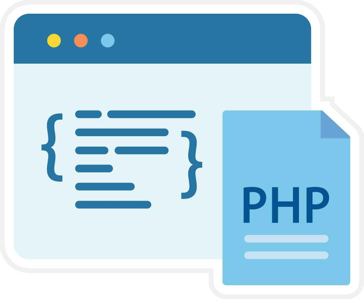 PHP Coding Vector Icon
