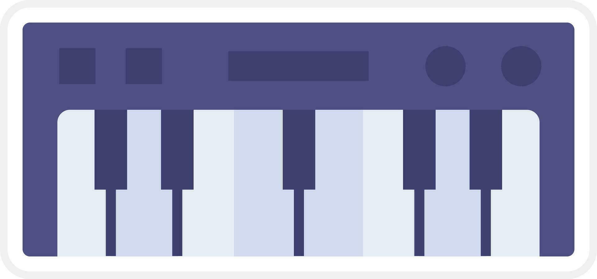 Piano keyboard Vector Icon