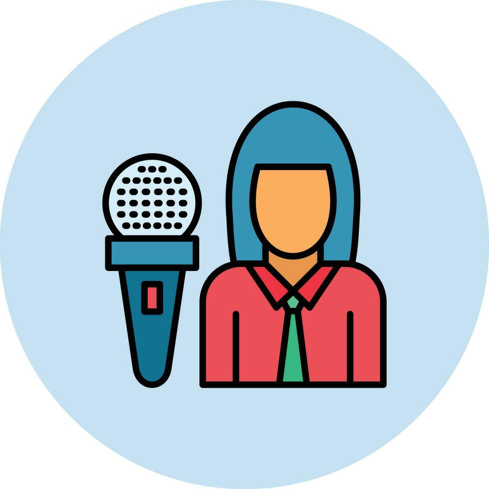 Presenter Female Vector Icon