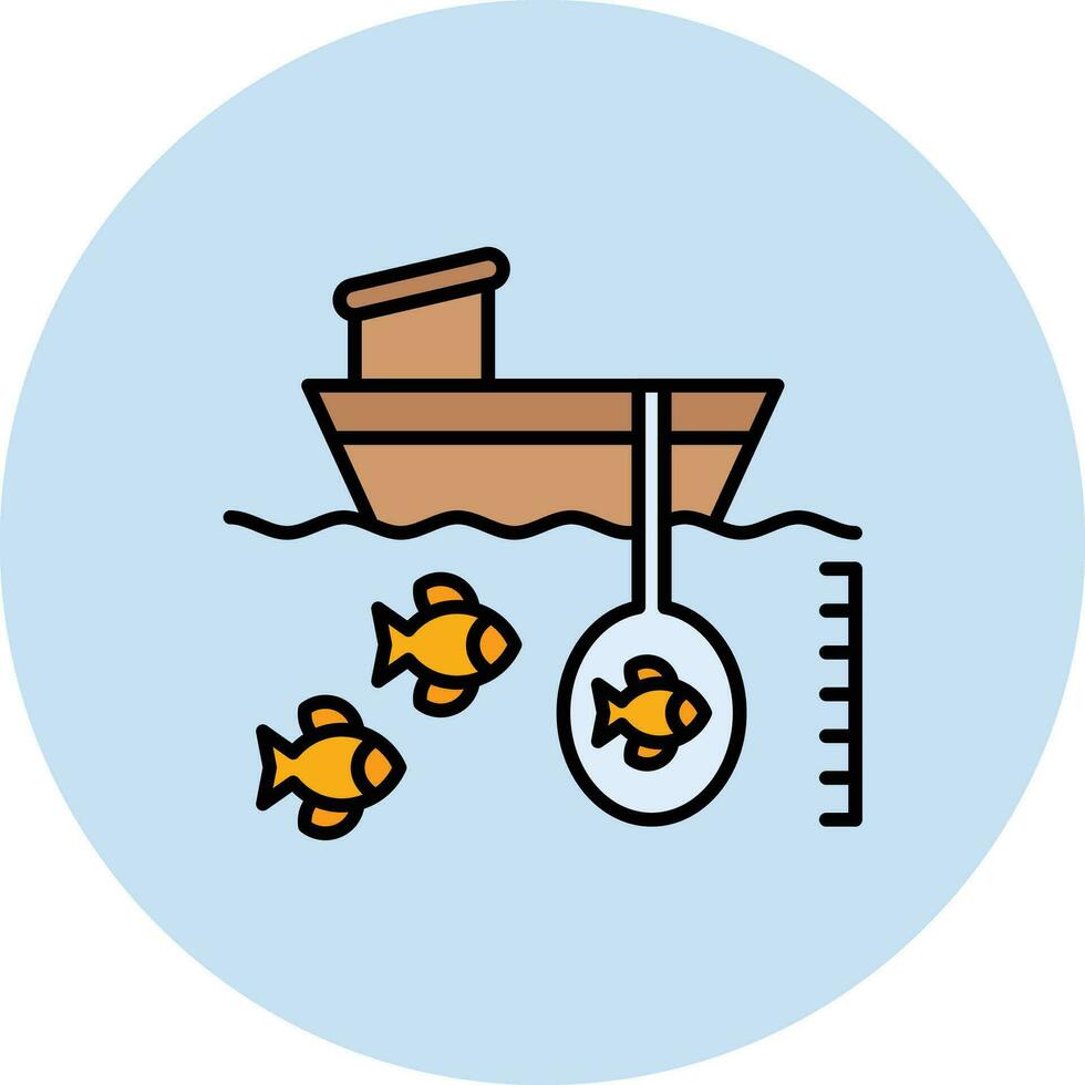 Deep Sea Fishing Vector Icon