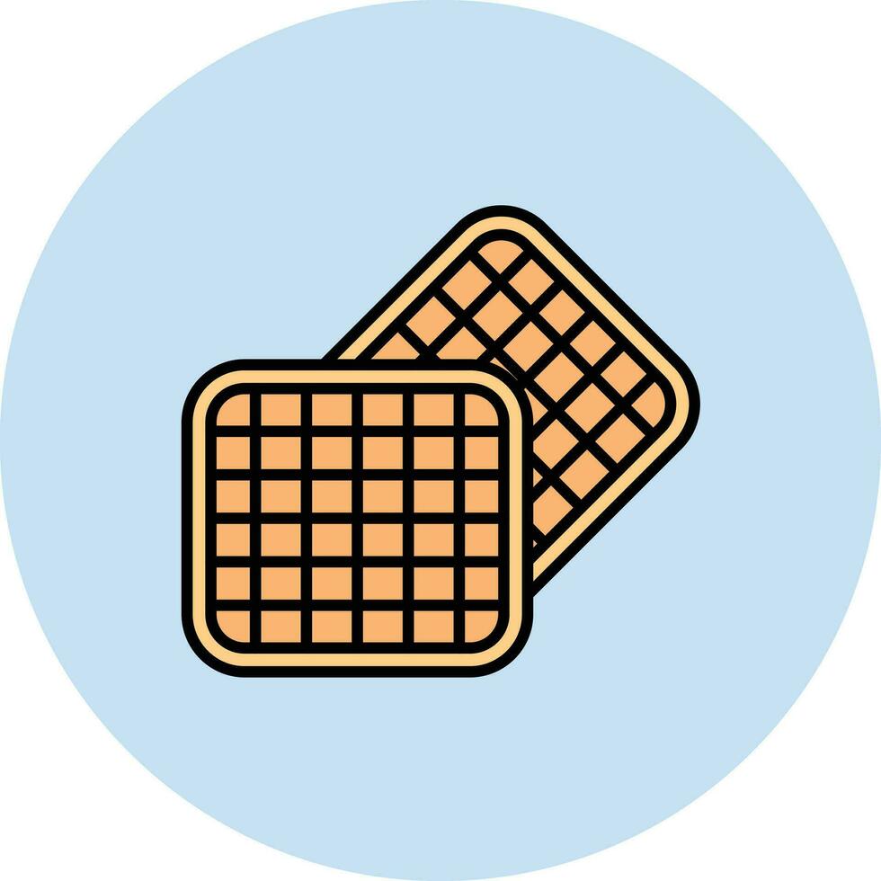 Waffle Vector Icon