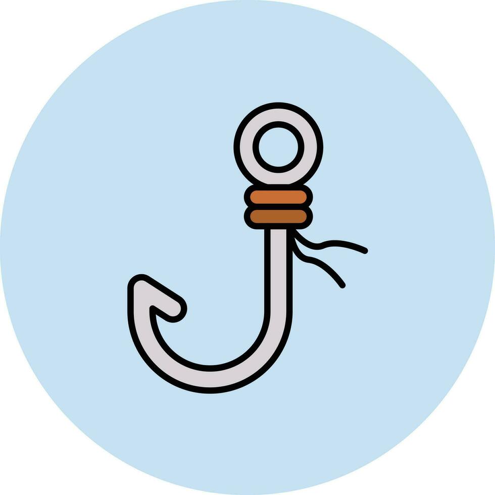 Fish Hook Vector Icon