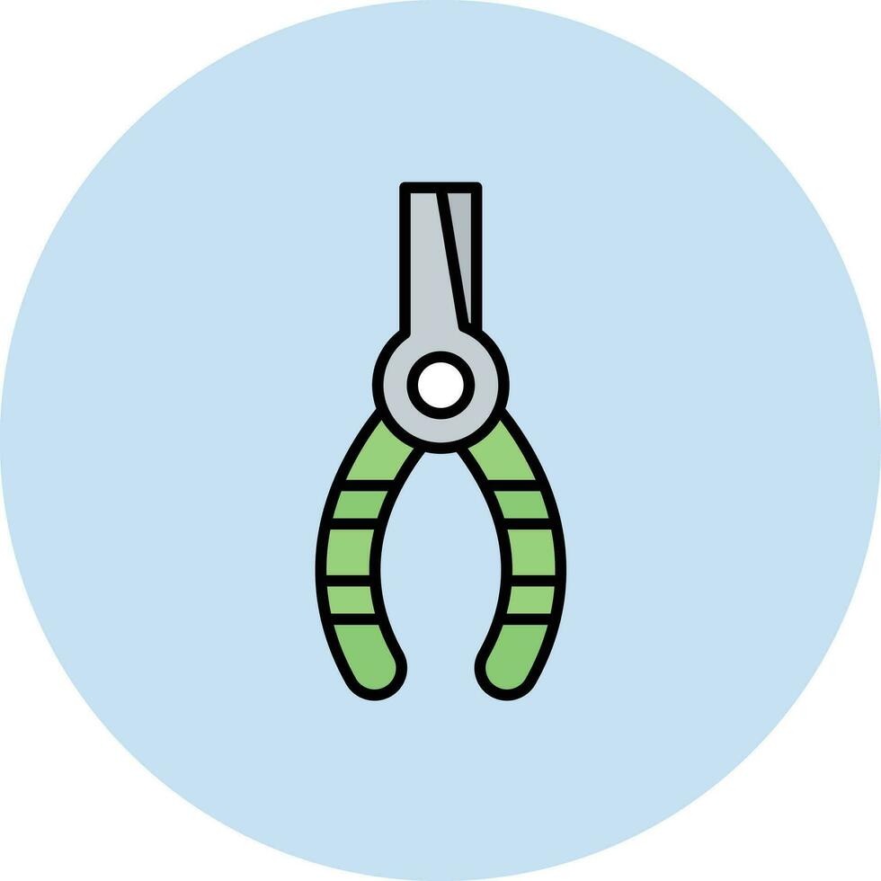 Needle Nose Pliers Vector Icon