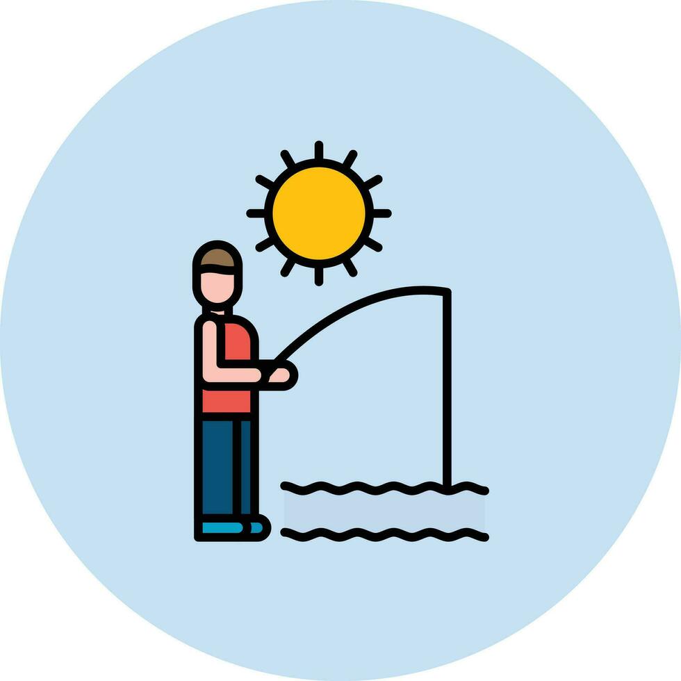 Summer Fishing Vector Icon