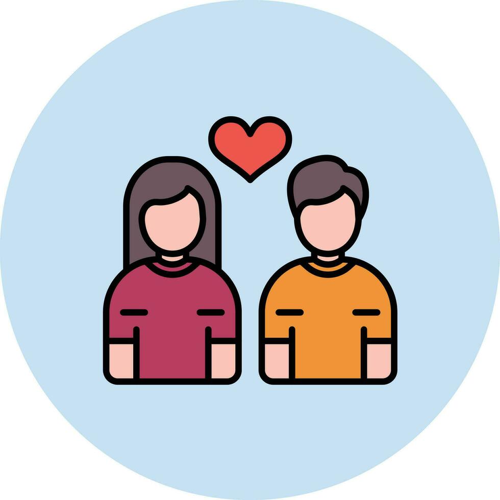 contento Pareja vector icono