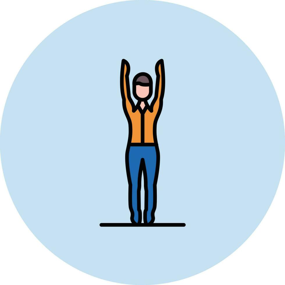 Stretching Arms Vector Icon