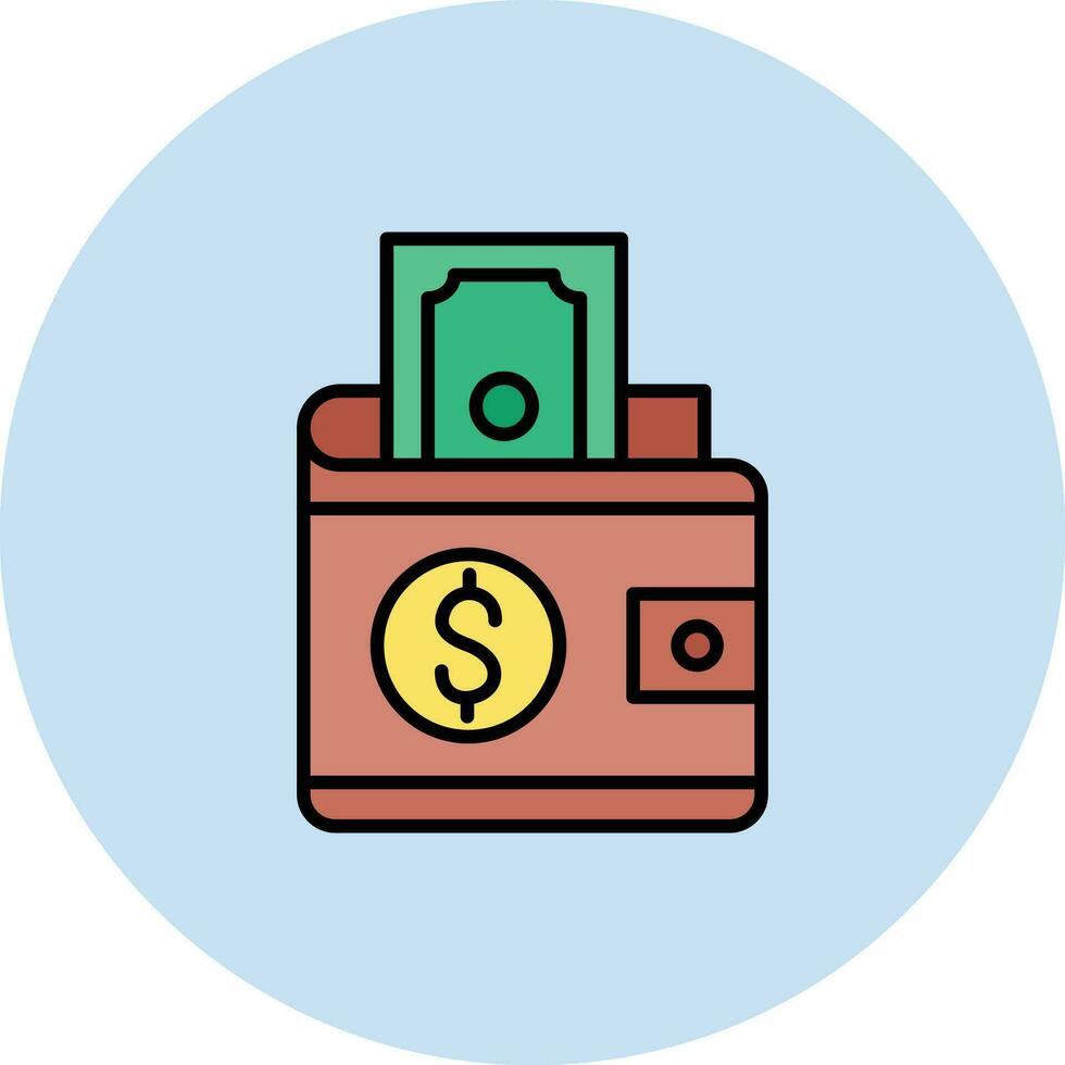 icono de vector de billetera de dinero