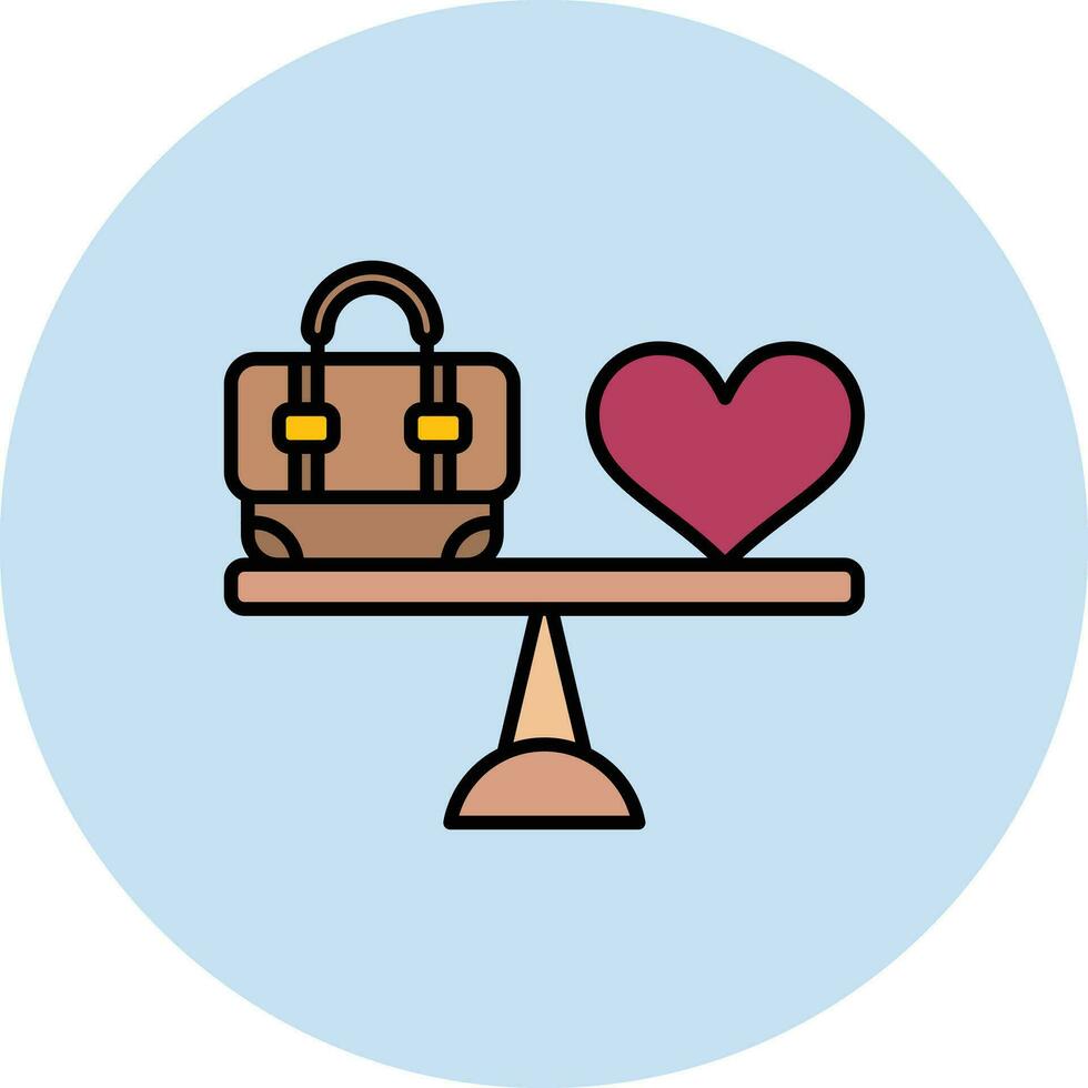 Work Life Balance Vector Icon