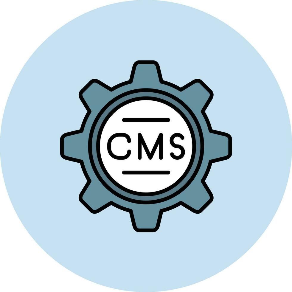 icono de vector cms