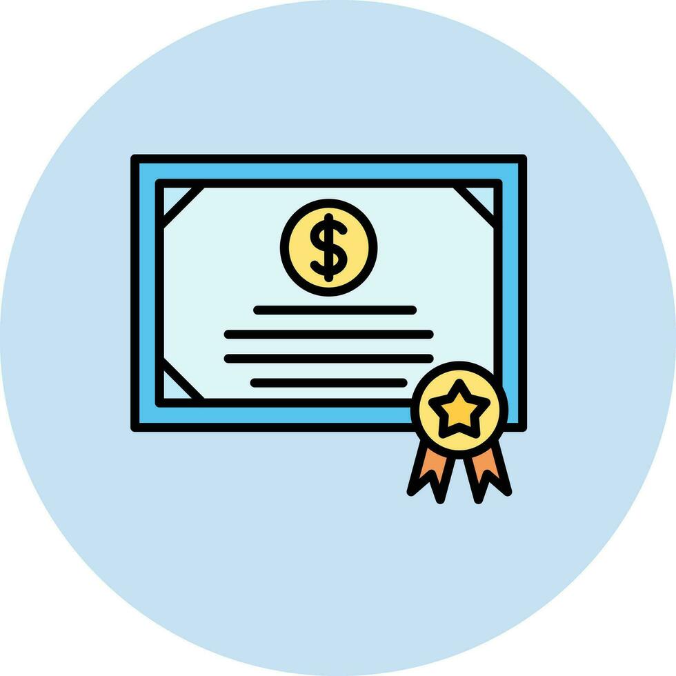 icono de vector de certificado