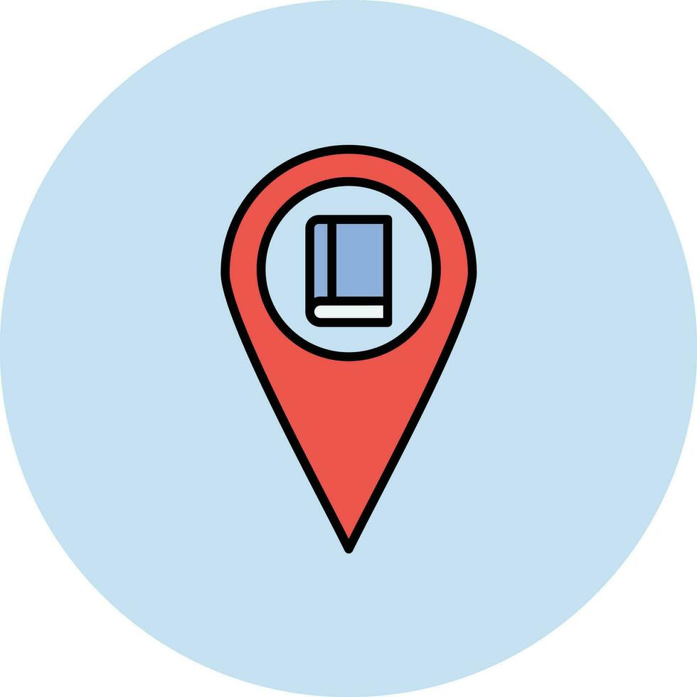 Library Location Vector Icon
