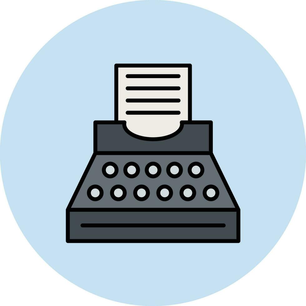 icono de vector de máquina de escribir