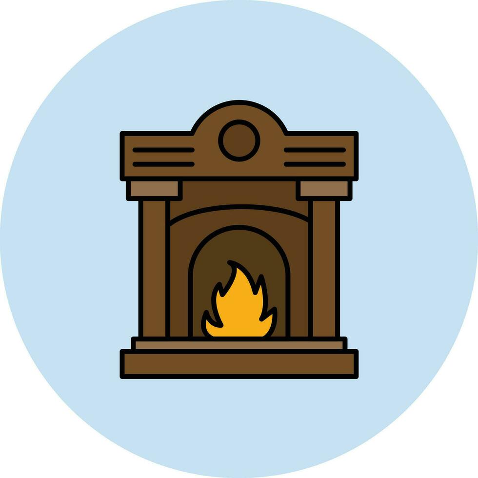 Fireplace Vector Icon