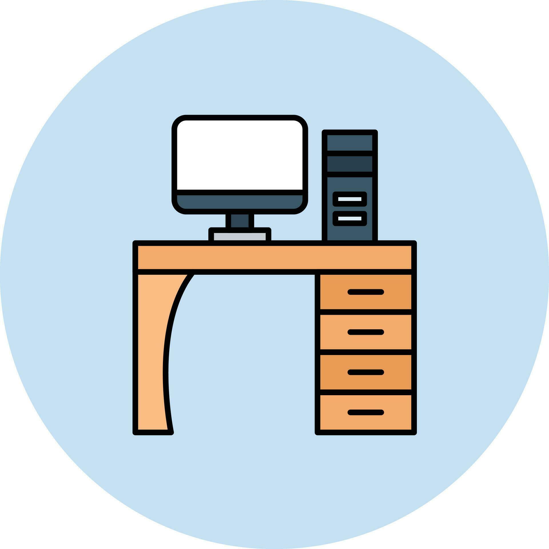 Computer Table Vector Icon 33186772 Vector Art at Vecteezy