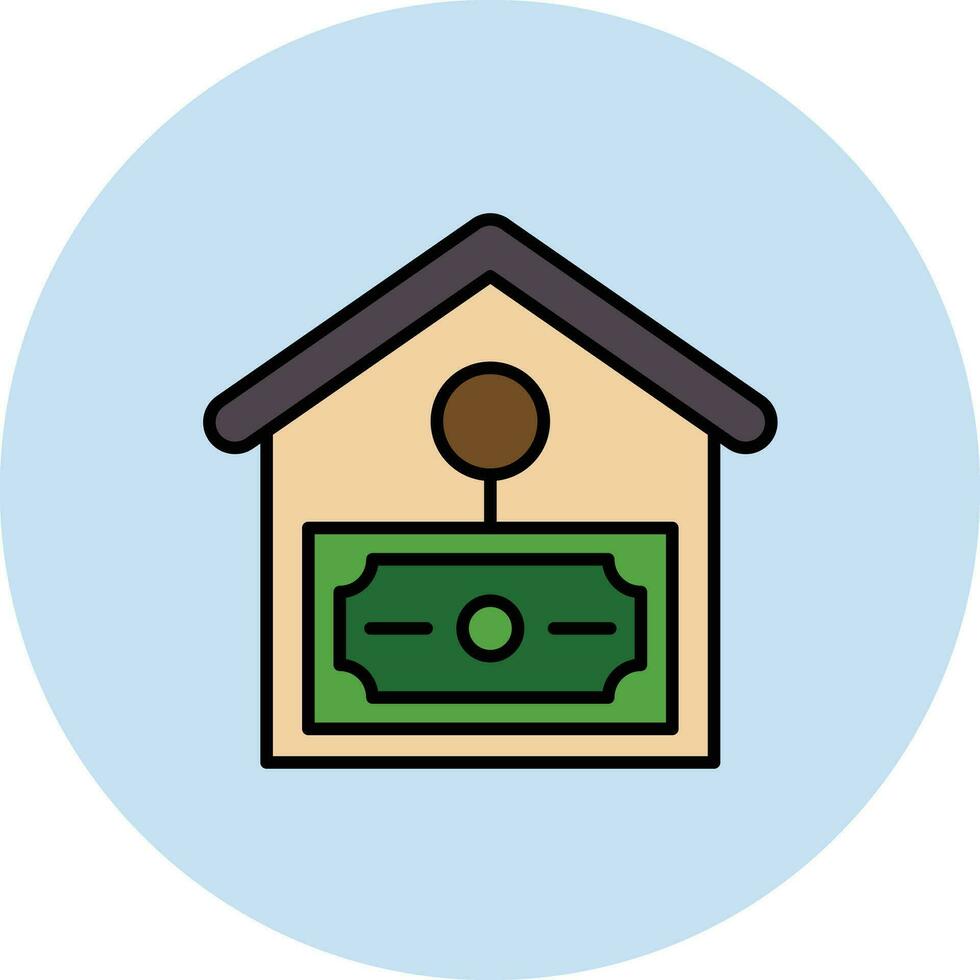 casa dinero vector icono