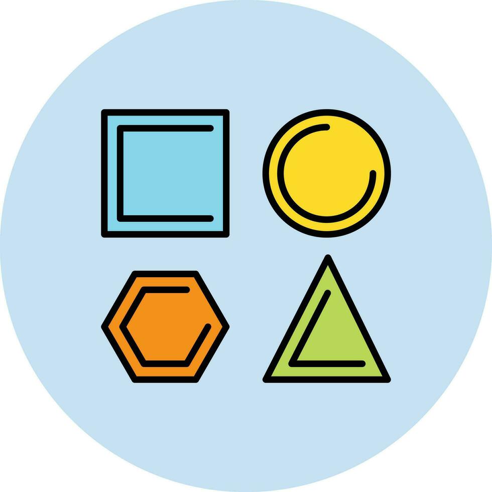 Geometric Shapes Vector Icon
