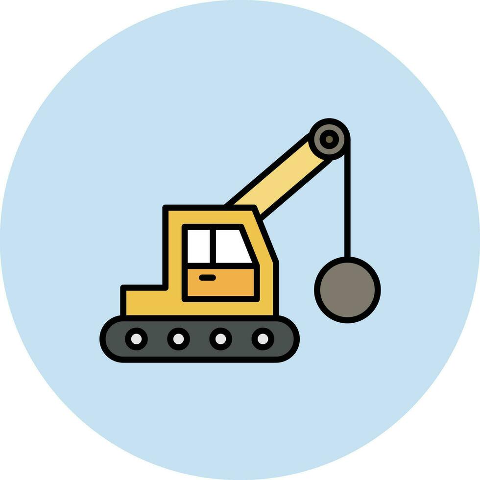 Demolition Crane Vector Icon