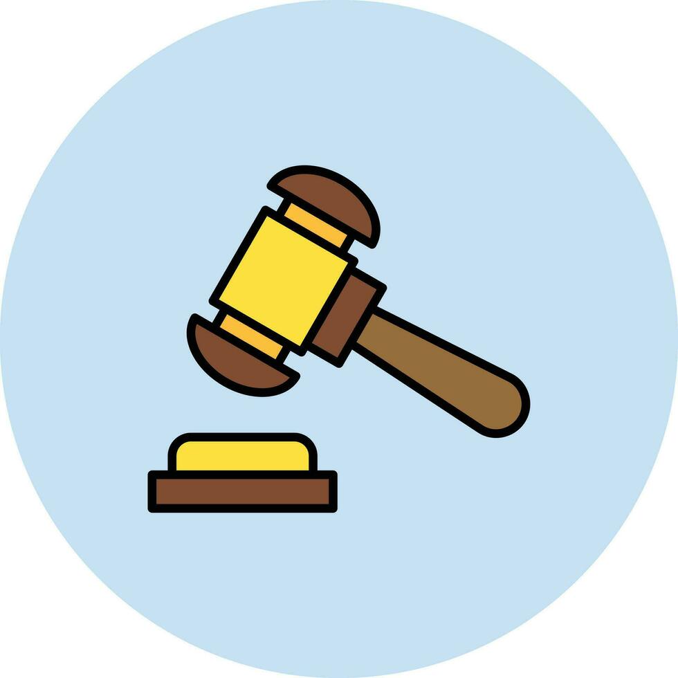 Judge Hammer Vector Icon